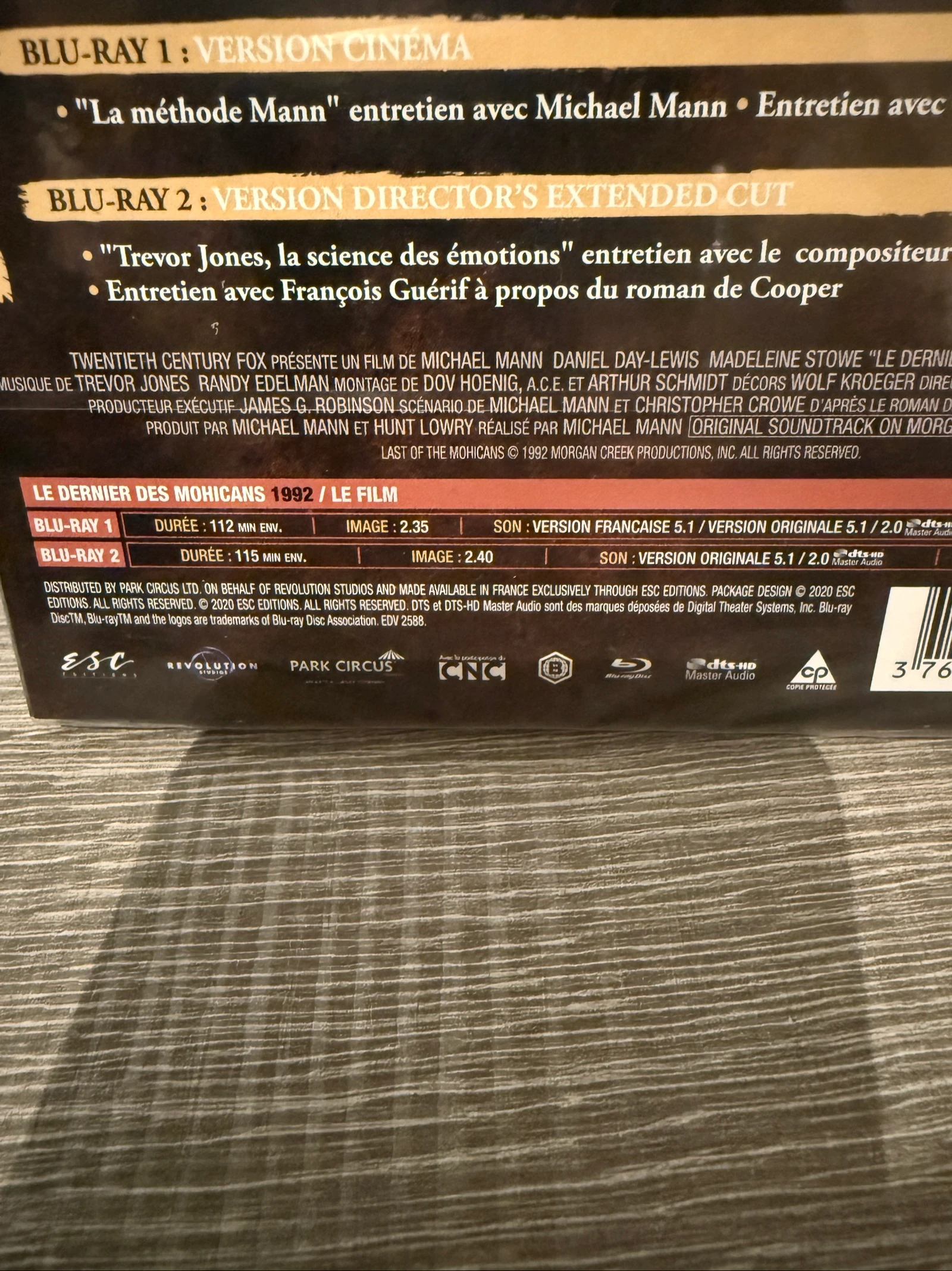 The Last of the Mohicans 2 Bluray new under blister – photo 3